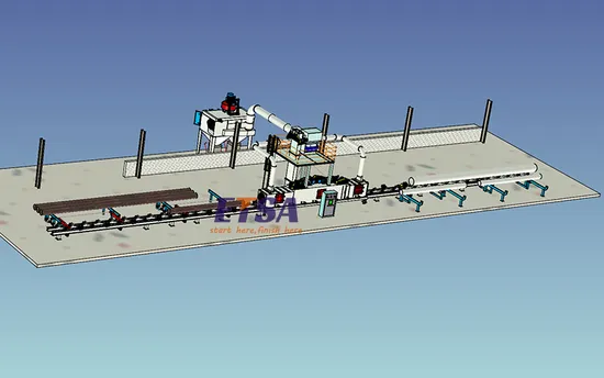Automatic Pipe Blasting Cleaning Diabola Conveyor Shot Blasting Machine